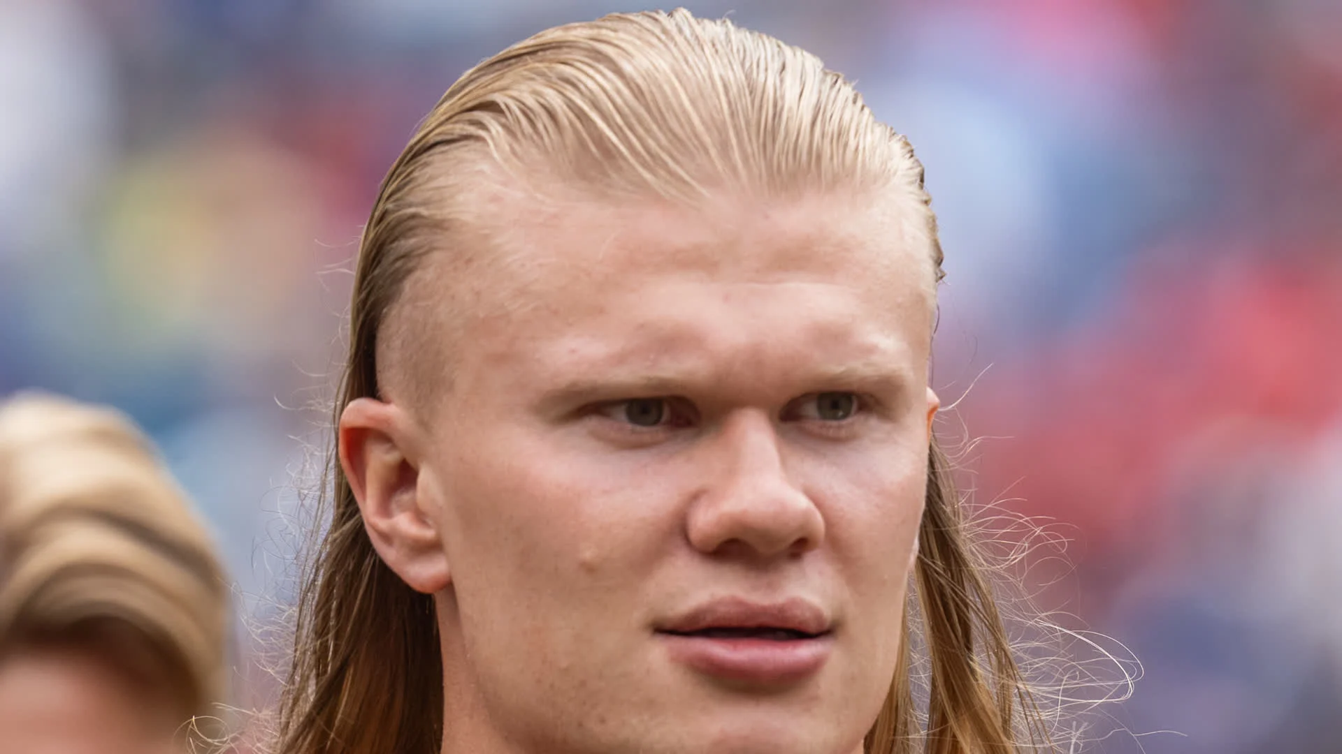 Erling Haaland in a red, white and navy Norway jersey during France vs Norway on 26 June 2026