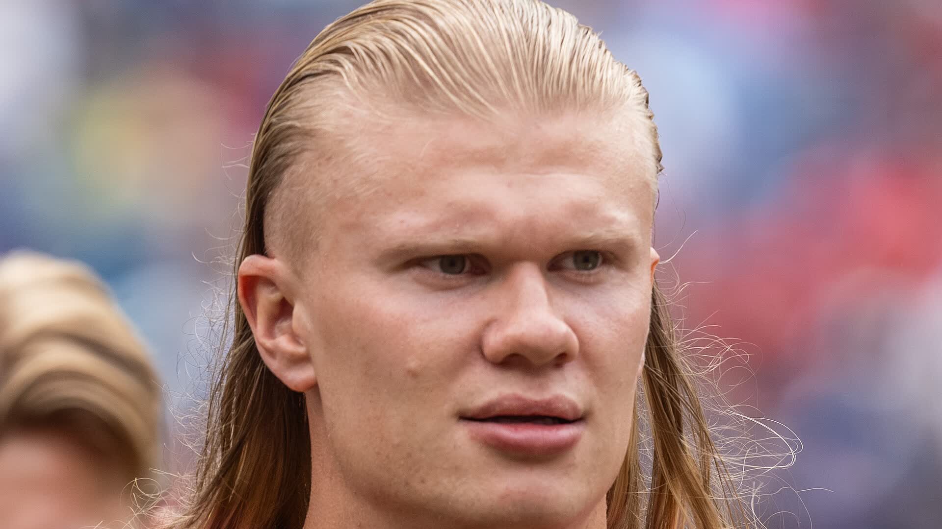 Erling Haaland looking forward during Norway's match against France in June 2026