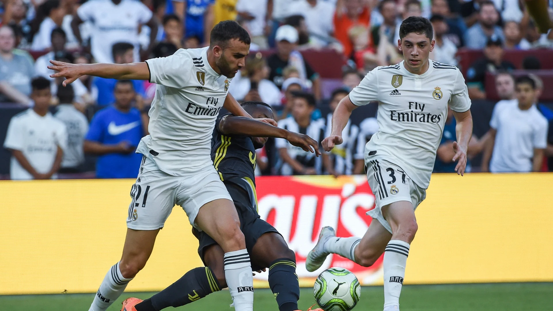 Federico Valverde in Real Madrid colours during a match